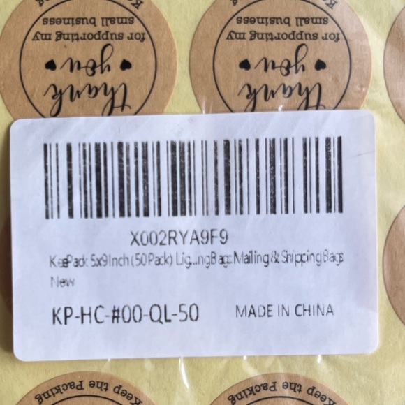 Mailing/Shipping/Bubble Envelopes + Thank You Stickers (50 Pack) - Picture 6 of 7